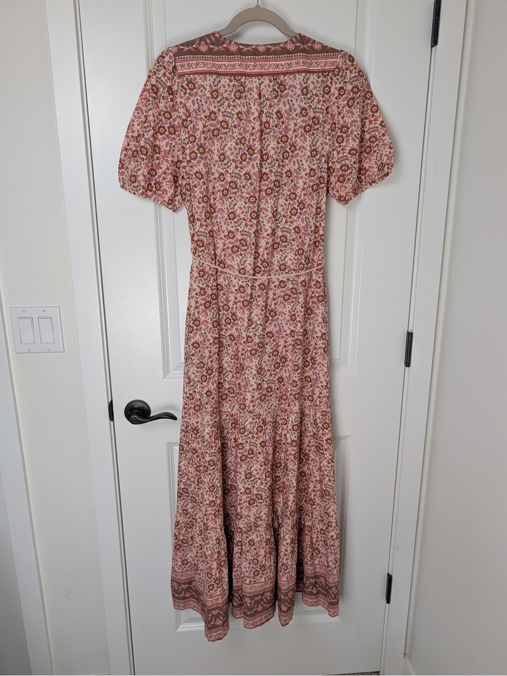 Faherty Orinda Organic Cotton Maxi Dress Earth Block Print - Picture 2 of 11